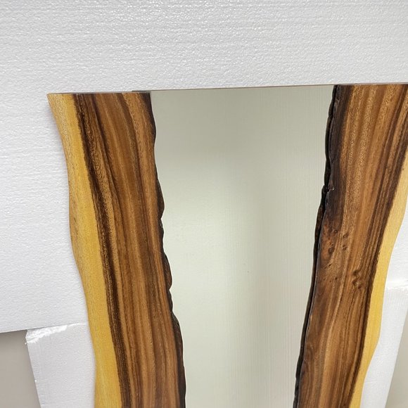 Live Edge Acacia Wood Mirror - Picture 3 of 5